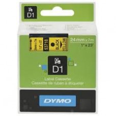 12MM X 7M Dymo D1 Tape Black on Yellow