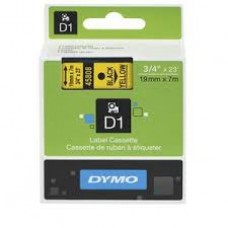 19MM X 7M Dymo D1 Black on Yellow
