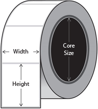 34mm x 28mm Direct Thermal Label Rolls