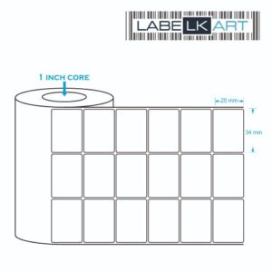 34mm x 20mm Direct Thermal Label Rolls
