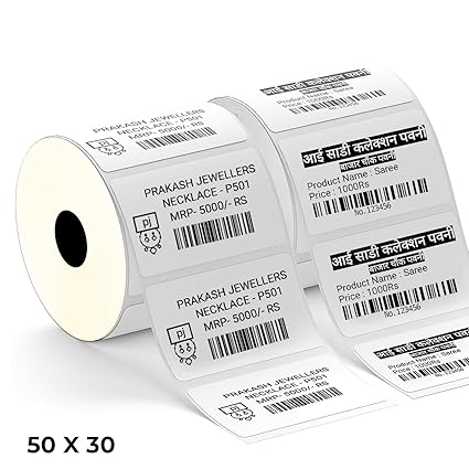 50mm x 30mm (1up) Direct Thermal Label