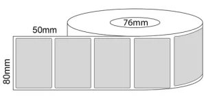 50mm x 80mm Direct Thermal Labels