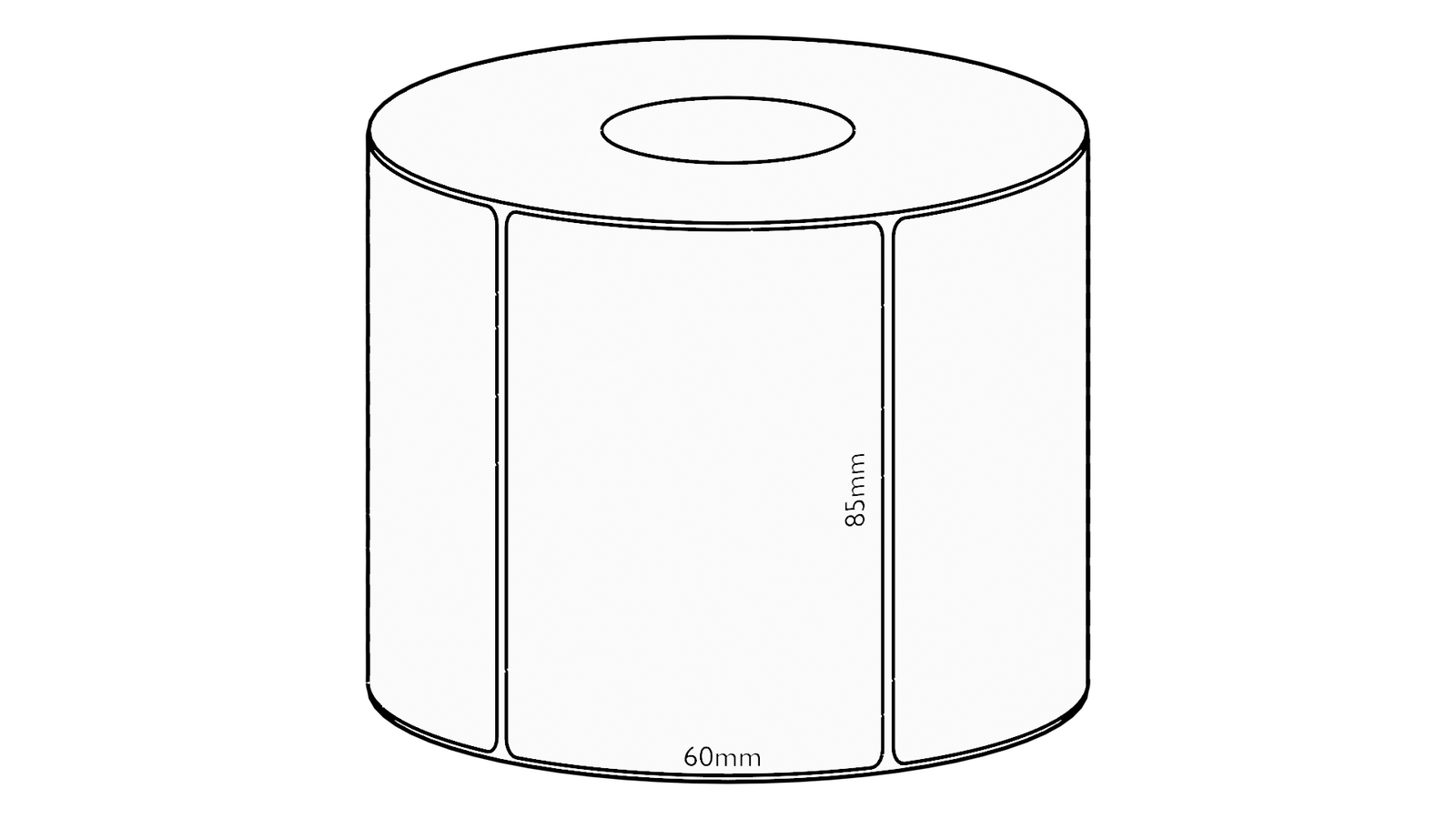 85mm x 60mm Direct Thermal Label